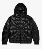 Unisex Moncler Violier Spider-Man Short Down Black Puffer Jacket