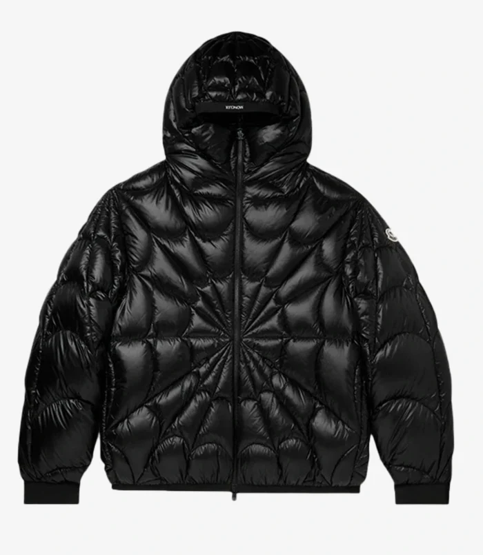Unisex Moncler Violier Spider-Man Short Down Black Puffer Jacket