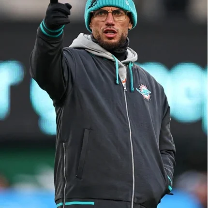 Unisex NFL Dolphins vs Jets Game Day Coach Mike Mcdaniel Bomber Jacket
