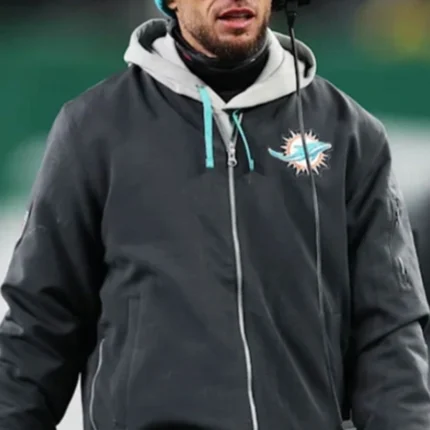 NFL Dolphins vs Jets Game Day Coach Mike Mcdaniel Bomber Jacket