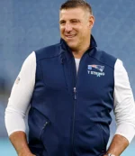 Unisex New England Patriots 2025 Coach Mike Vrabel Vest Navy Blue