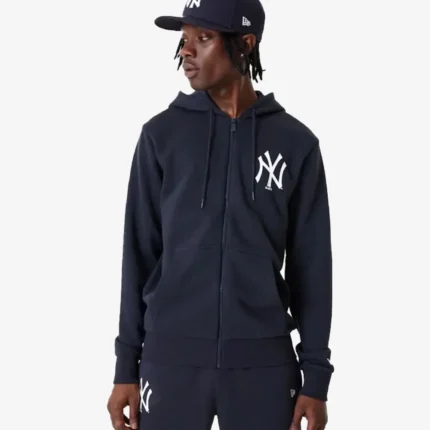 Unisex New Era New York Yankees MLB Essential Navy Full Zip Hoodie