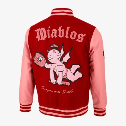 New Era Rodrigo Roji x Diablos Red Varsity Jacket