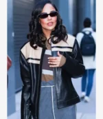 Unisex New York City 2025 Tessa Thompson Black Leather Jacket