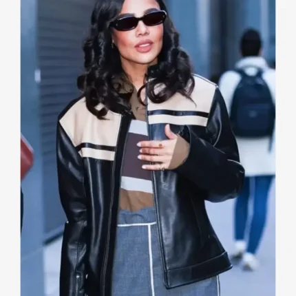 Unisex New York City 2025 Tessa Thompson Black Leather Jacket