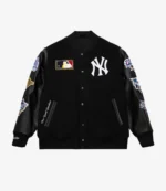 Unisex New York Yankees Black Out Collection Vintage Logo Full-Snap Varsity Jacket