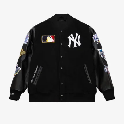 Unisex New York Yankees Black Out Collection Vintage Logo Full-Snap Varsity Jacket