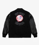 New York Yankees Black Out Collection Vintage Logo Full-Snap Varsity Jacket
