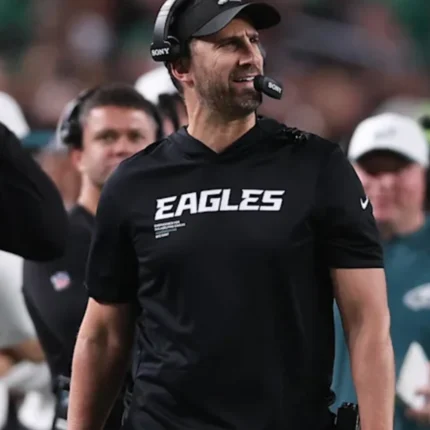 Nick Sirianni Eagles Sideline Performance Black Hoodie T-Shirt
