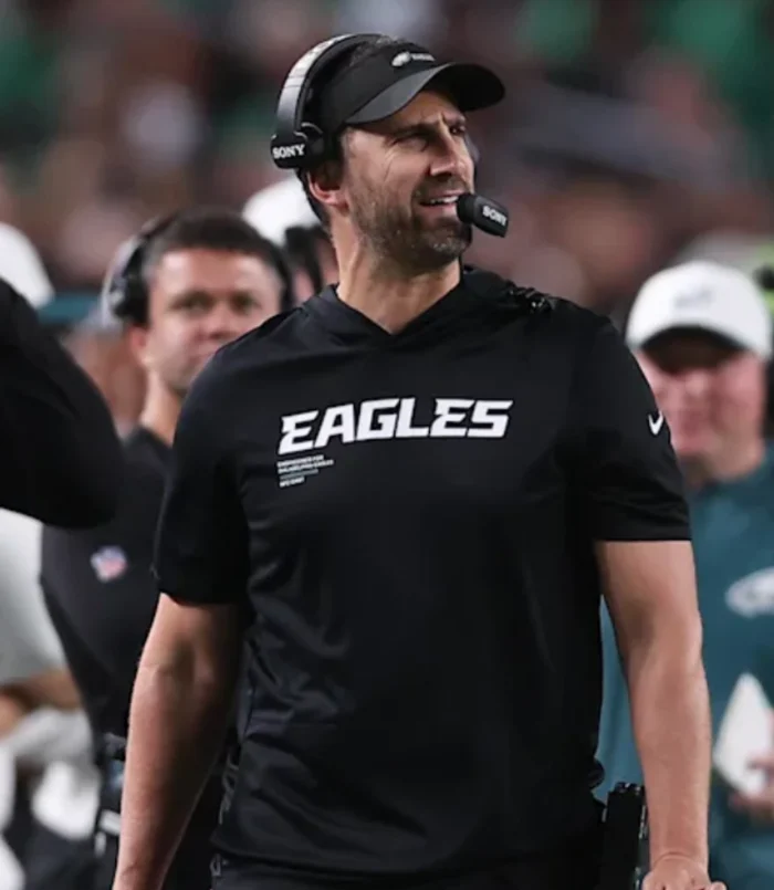 Nick Sirianni Eagles Sideline Performance Black Hoodie T-Shirt