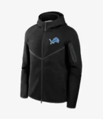 Nike Black Detroit Lions Tech Fleece Full-Zip Windrunner Hoodie For Unisex