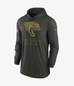 Nike Forest Green Jacksonville Jaguars 2025 Salute to Service Sideline Dri-FIT Lightweight Hooded Pullover T-Shirt