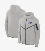 Unisex Nike Grey Buffalo Bills Tech Fleece Full-Zip Windrunner Hoodie