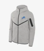 Nike Grey Detroit Lions Tech Fleece Full-Zip Windrunner Hoodie