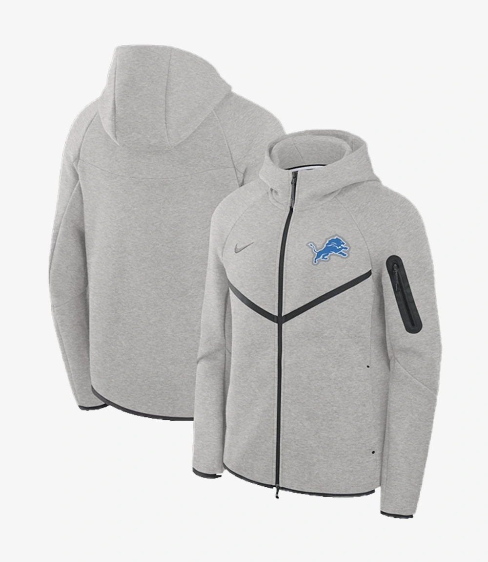 Nike Grey Detroit Lions Tech Fleece Full-Zip Windrunner Hoodie Unisex Nike Grey Detroit Lions Tech Fleece Full-Zip Windrunner Hoodie