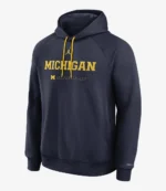 Nike Michigan Courtside Basketball Practice Jordan Dri-FIT Pullover Hoodie For Unisex