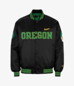 Nike Oregon Grateful Duck Satin Black Bomber Jacket For Unisex