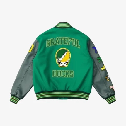 Nike Oregon Grateful Ducks Lettermen Varsity Jacket Green