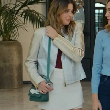 Our Fault 2025 Nicole Wallace Beige Leather Jacket