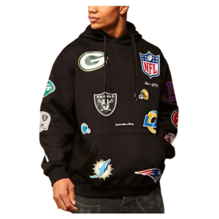 Oversized Multi Team Badge Hoodie 1