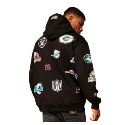 Oversized Multi Team Badge Hoodie 2