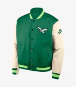 Unisex Philadelphia Eagles Nike Kelly Green Rewind Legacy Full-Snap Bomber Jacket