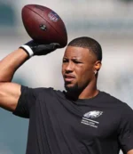 Unisex Philadelphia Eagles Saquon Barkley 2025 Black Crucial Catch Sideline T-Shirt