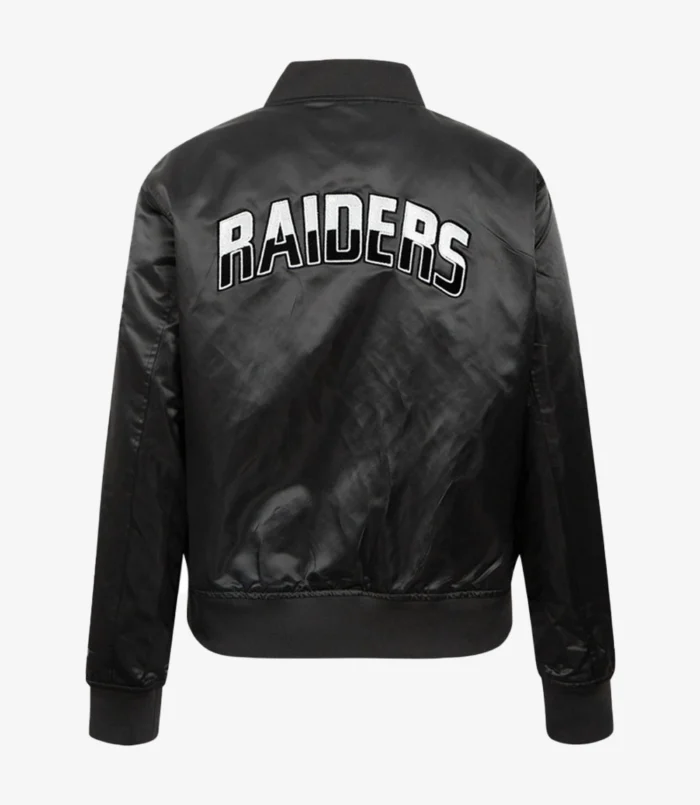 Raiders Pro Standard Satin Black Bomber Jacket