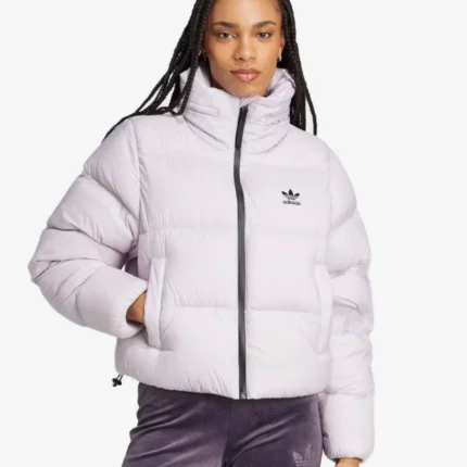 Women's Regen Crop Down White Black adidas Puffer Jacket