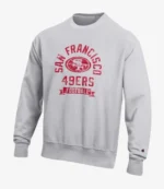 San Francisco 49ers Champion Heather Gray Reverse Weave Fleece Pullover Sweatshirt