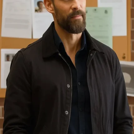 Seann William Scott Movie Bad Man 2025 Bobby Gaines Black Cotton Jacket