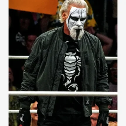 Unisex Sting AEW WrestleDream 2025 Scorpion Black Bomber Jacket