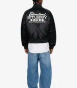 Stüssy AW24 Souvenir Bomber Black Satin Jacket