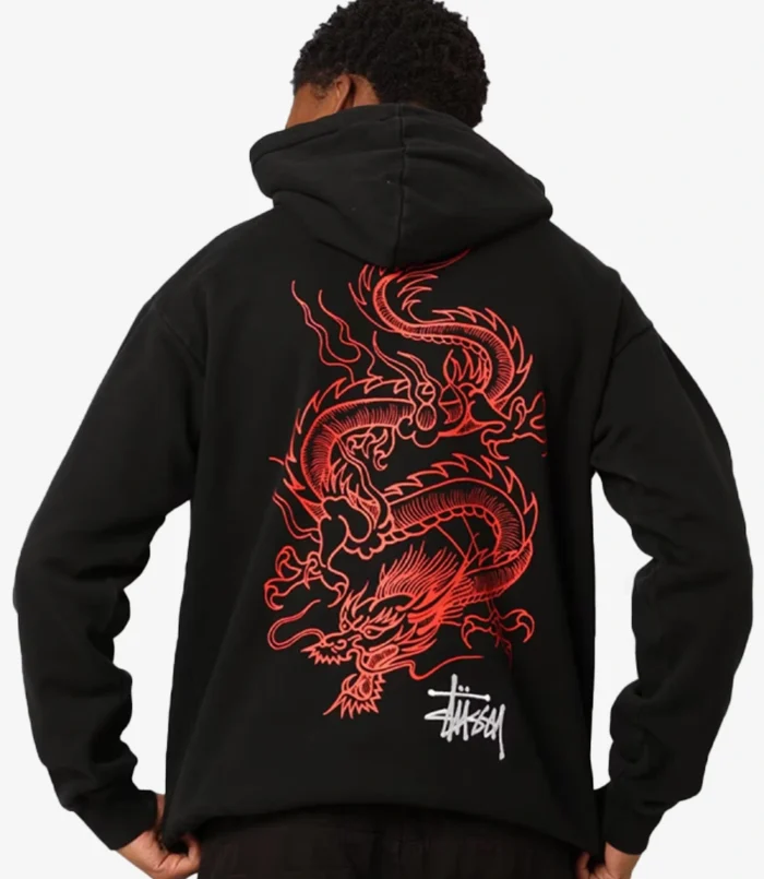 Stussy Black Dragon Hoodie For Unisex