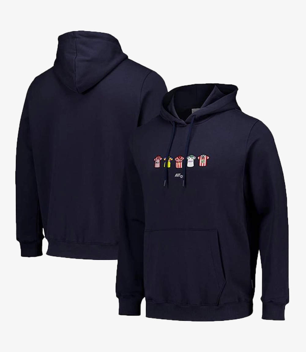 Sunderland x Art of Football Classics Navy Blue Hoodie Unisex Sunderland x Art of Football Classics Navy Blue Hoodie