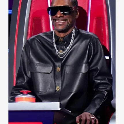 The Voice S28 Snoop Dogg The Knockouts Black Leather Jacket
