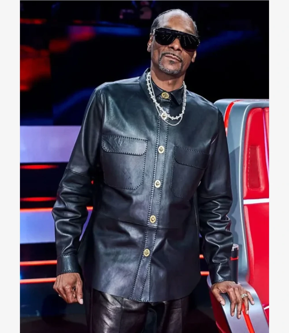 The Voice S28 Snoop Dogg The Knockouts Black Leather Jacket Unisex The Voice S28 Snoop Dogg The Knockouts Black Leather Jacket
