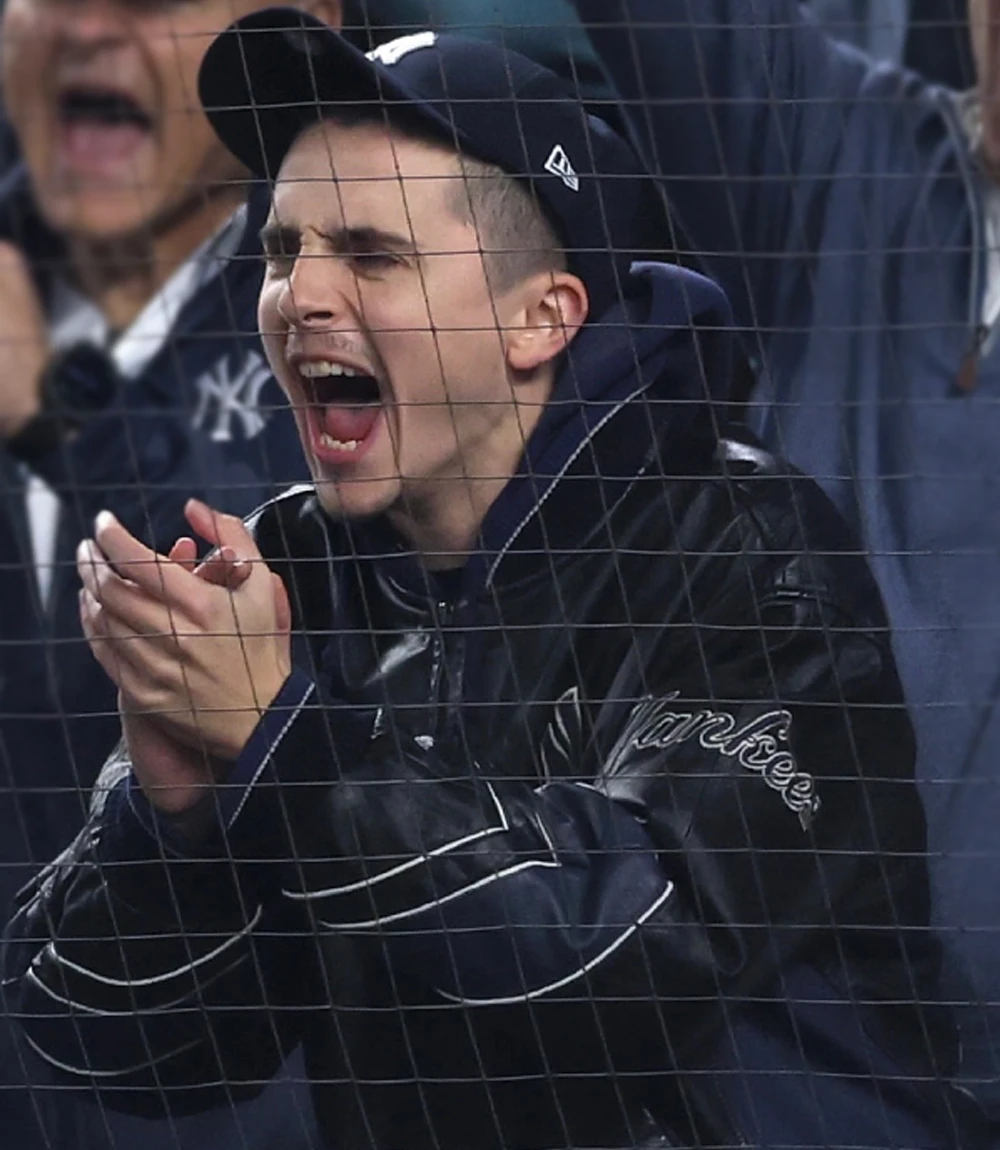 Timothée Chalamet New York Yankees Black Leather Varsity Jacket Unisex Timothée Chalamet New York Yankees Black Leather Varsity Jacket