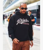Unisex U.S. F1 Grand Prix 2025 Lewis Hamilton Plus Four Four Black Hoodie