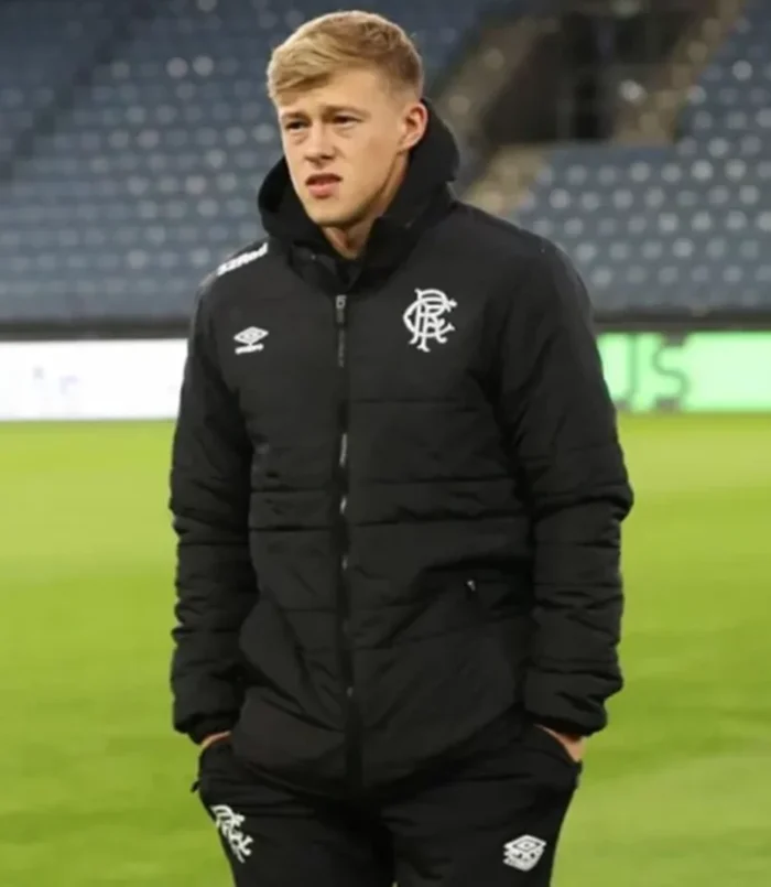 Connor Barron UEFA Europa League Black Puffer Jacket For Unisex