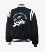 Erin Andrews Black Philadelphia Eagles Full-Snap Bomber Jacket For Unisex