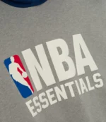 Fear of God x NBA Heather Gray & Royal Blue Sport Hoodie For Unisex