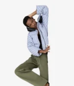 JW Anderson x Moncler Striped Blue Puffer Jacket For Unisex