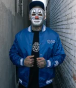LA Dodgers X Mister Cartoon X Starter Blue Satin Jacket For Unisex