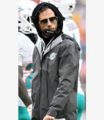 Mike McDaniel Dolphins v Cleveland Black Hooded Jacket For Unisex