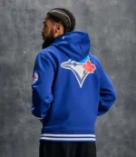OVO x New Era x MLB Toronto Blue Jays Blue Fleece Hoodie Unisex