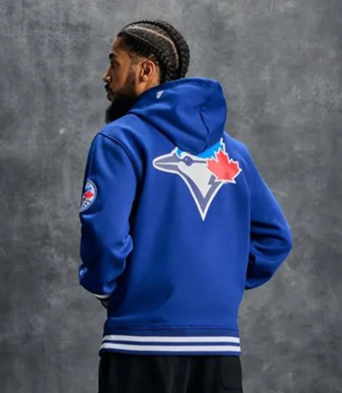 OVO x New Era x MLB Toronto Blue Jays Blue Fleece Hoodie Unisex