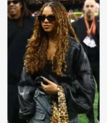 Super Bowl LIX Halftime Show 2025 Beyoncé Black Oversized Leather Jacket For Unisex