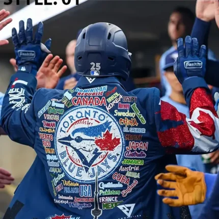 Vladimir Guerrero Jr. 2025 Toronto Blue Jays Home Run Blue Blazer Jacket