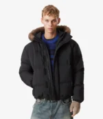 Weekday Hooded Puffer Jacket With Faux Fur Trim